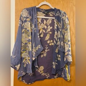 Vintage Citron Silk Santa Monica Kimono Sz M ✨